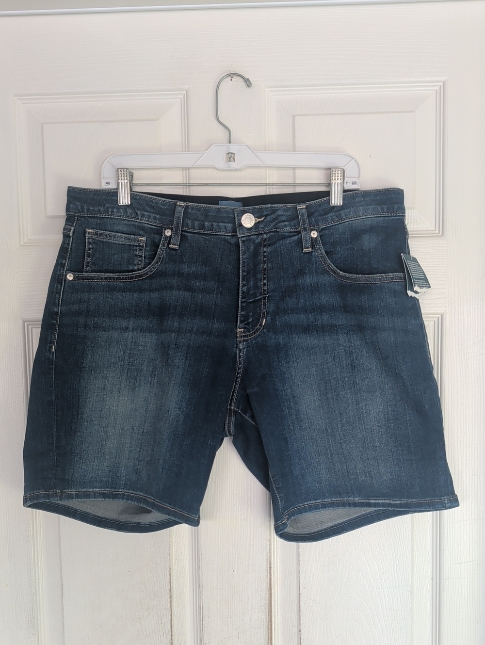 Jag Alex Mid Rise Boyfriend Jean Shorts Brilliant Blue size 16 New